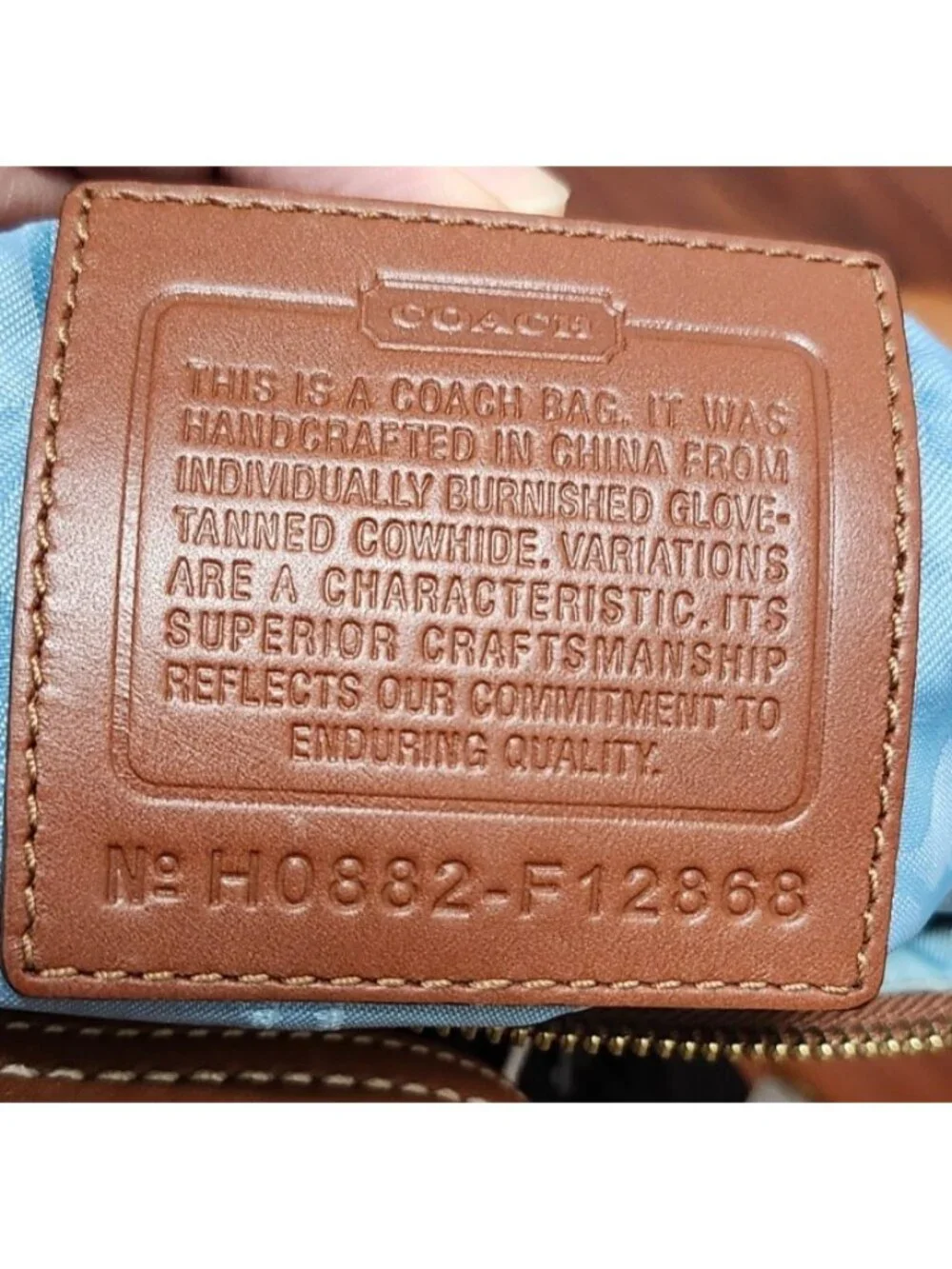 Coach F12868 65th Anniversary Double Turnlock Whiskey Leather Shoulder Bag
